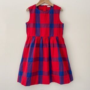 CREWCUTS EUC Poplin Windowpane Check Spring Summer Picnic Dress
